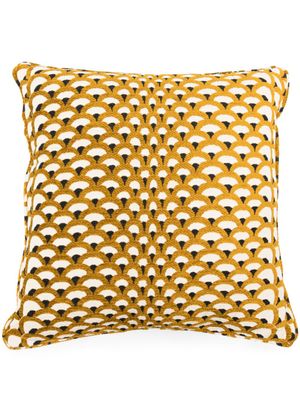 Soho Home x Pierre Frey coussin Les Ecailles en jacquard - Jaune