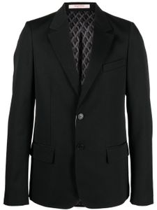 Valentino Garavani blazer en laine vierge à simple boutonnage - Noir