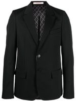 Valentino Garavani blazer en laine vierge à simple boutonnage - Noir - thumbnail