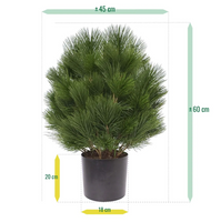 DesignPlants: Pinus Bol Kunstplant 60cm UV Bestendig - Groen - thumbnail