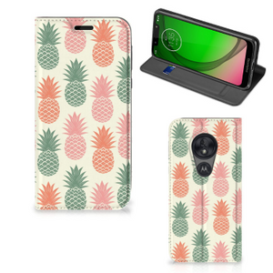 Motorola Moto G7 Play Flip Style Cover Ananas