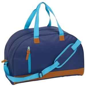 Sporttas/reistas met kunstleer - blauw - 50 x 23 x 31 cm - Weekendtas - 40 liter