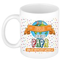 Naam mok papa Merlijn - wit - de beste - keramiek - 300 ml - Vaderdag/verjaardag Naam mok papa Merlijn - wit - de beste - keramiek - 300 ml - Vaderdag/verjaardag