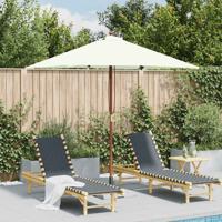 Parasol met houten paal 150x200 cm zandkleurig