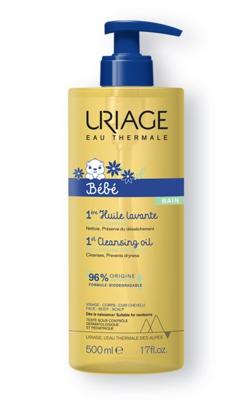 Uriage Olie Bébé Huile Lavante Cleansing Oil Gezicht-Lichaam-Haar 500 ml Uriage Olie Bébé Huile Lavante Cleansing Oil Gezicht-Lichaam-Haar 500 ml