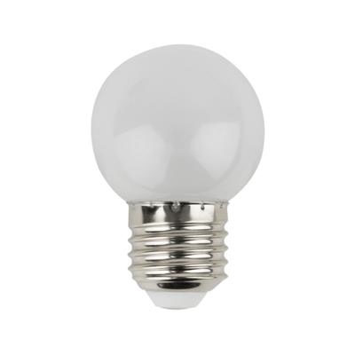 Showgear G45 E27 kunststof led-lamp voor prikkabel 1W wit