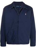 Polo Ralph Lauren veste zippée à logo brodé - Bleu - thumbnail