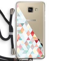 Gekleurde driehoekjes pastel: Samsung Galaxy A5 (2016) Transparant Hoesje met koord