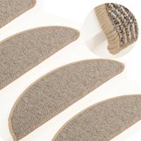 VidaXL Trapmatten 15 st 56x17x3 cm bruin halfrond