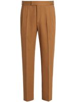 Zegna pantalon à coupe fuselé - Marron