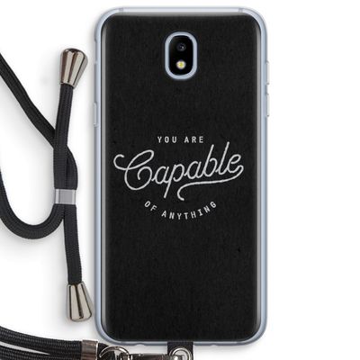 Capable: Samsung Galaxy J5 (2017) Transparant Hoesje met koord