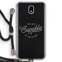 Capable: Samsung Galaxy J5 (2017) Transparant Hoesje met koord