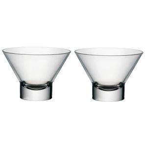 Set van 2x stuks ijs/sorbet coupes op voet van glas 370 ml