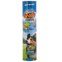 Chuckit sniff fetch balls md canister 4pk Chuckit sniff fetch balls md canister 4pk