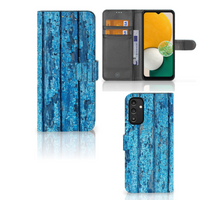 Samsung Galaxy A14 5G Book Style Case Wood Blue