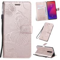 Gedrukt afdrukken Butterfly patroon horizontale Flip PU lederen draagtas met houder & kaartsleuven & portemonnee & Lanyard voor Xiaomi mi 9T & mi 9T P