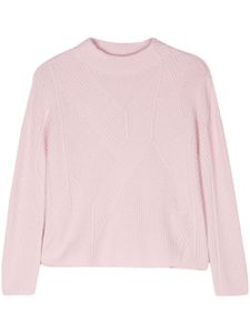 Emporio Armani pull en maille nervurée à col rond - Rose