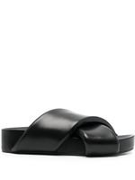 Jil Sander cross-over leather sandals - Noir - thumbnail