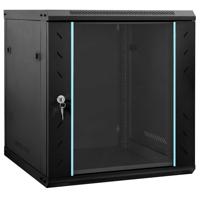 Netwerk kabinet met opslag Zwart 60 x 45 x 65 cm Staal