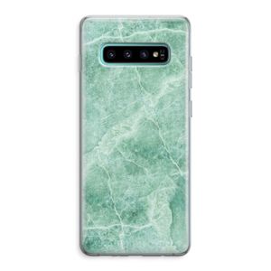Groen marmer: Samsung Galaxy S10 Plus Transparant Hoesje