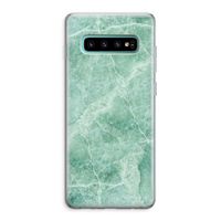 Groen marmer: Samsung Galaxy S10 Plus Transparant Hoesje