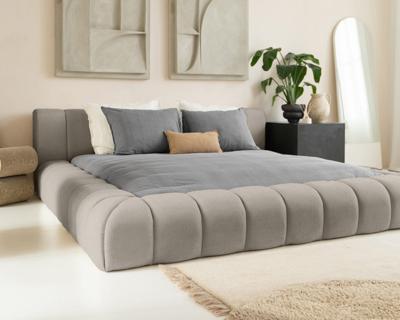 Dreamhouse - Adore Designbed Parijs - Teddy Bouclé - Cappuccino - 180 x 200cm / zonder pocketmatras / met montage