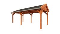 Tijdelijk 15% korting | Trendhout Overkapping Zadeldak Betula 680x350 cm- Zadeldak- Onbehandeld lariks Douglas hout- Trendhout