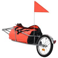 VidaXL Fietskar met tas oranje en zwart