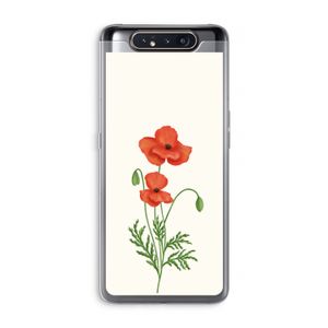 Red poppy: Samsung Galaxy A80 Transparant Hoesje