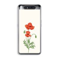 Red poppy: Samsung Galaxy A80 Transparant Hoesje Red poppy: Samsung Galaxy A80 Transparant Hoesje