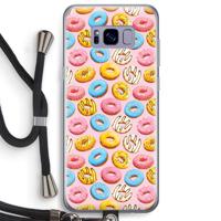 Pink donuts: Samsung Galaxy S8 Plus Transparant Hoesje met koord