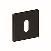 Hardbrass Sleutelrozet Shuffle vierkant dun 4mm - zwart - thumbnail