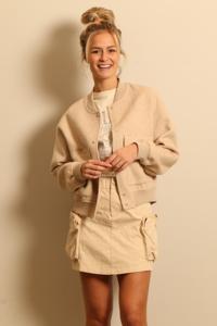 Alter Ego bomber Beige maat L Wol, Polyester W411