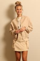 Alter Ego bomber Beige maat L Wol, Polyester W411