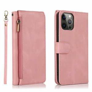 iPhone XS Max hoesje - Bookcase - Pasjeshouder - Portemonnee - Rits - Kunstleer - Rose Goud