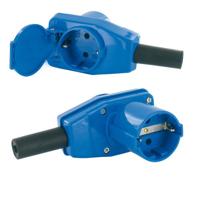 Haakse koppeling Schuko/ Schuko 715024