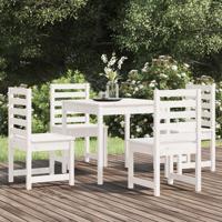 5-delige Tuinset massief grenenhout wit 5-delige Tuinset massief grenenhout wit