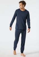 Schiesser Schiesser Pyjama Long dark blue 178114 54/XL