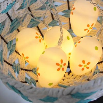 10 bollen LED cute Pasen eieren decoratieve lamp vakantie decoratieve gloeilampen (warm wit)