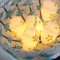 10 bollen LED cute Pasen eieren decoratieve lamp vakantie decoratieve gloeilampen (warm wit)
