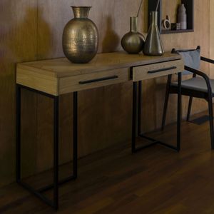 Dutchbone Sidetable 'Class' Acaciahout, 120cm, kleur Zwart