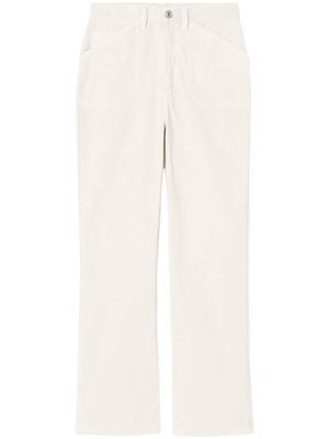 RE/DONE pantalon évasé court en velours côtelé - Blanc