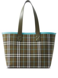 Burberry sac cabas London médium à carreaux vintage - Vert