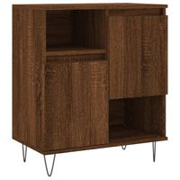 vidaXL Dressoir 60x35x70 cm bewerkt hout bruin eikenkleur - thumbnail