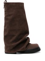 The Attico bottines Robin en daim - Marron - thumbnail