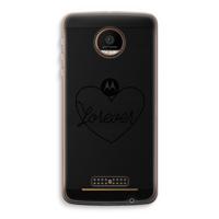 Forever heart black: Motorola Moto Z Force Transparant Hoesje - thumbnail