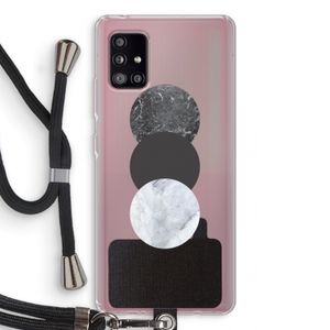 Marmeren cirkels: Samsung Galaxy A51 5G Transparant Hoesje met koord