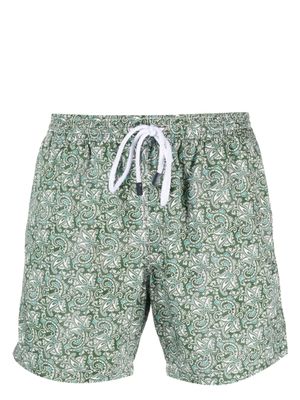 Barba Zwembroek met paisley-print - Groen