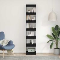 Boekenkast Zwart eiken 40 x 30 x 198 cm Bewerkt hout