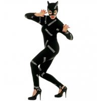 Catgirl / Catwoman verkleed kostuum - dames - zwart - ninja kat